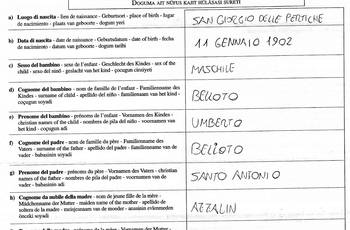 O formato PLURILINGUE nos documentos italianos