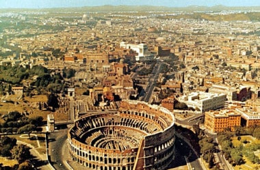 Chegando em Roma