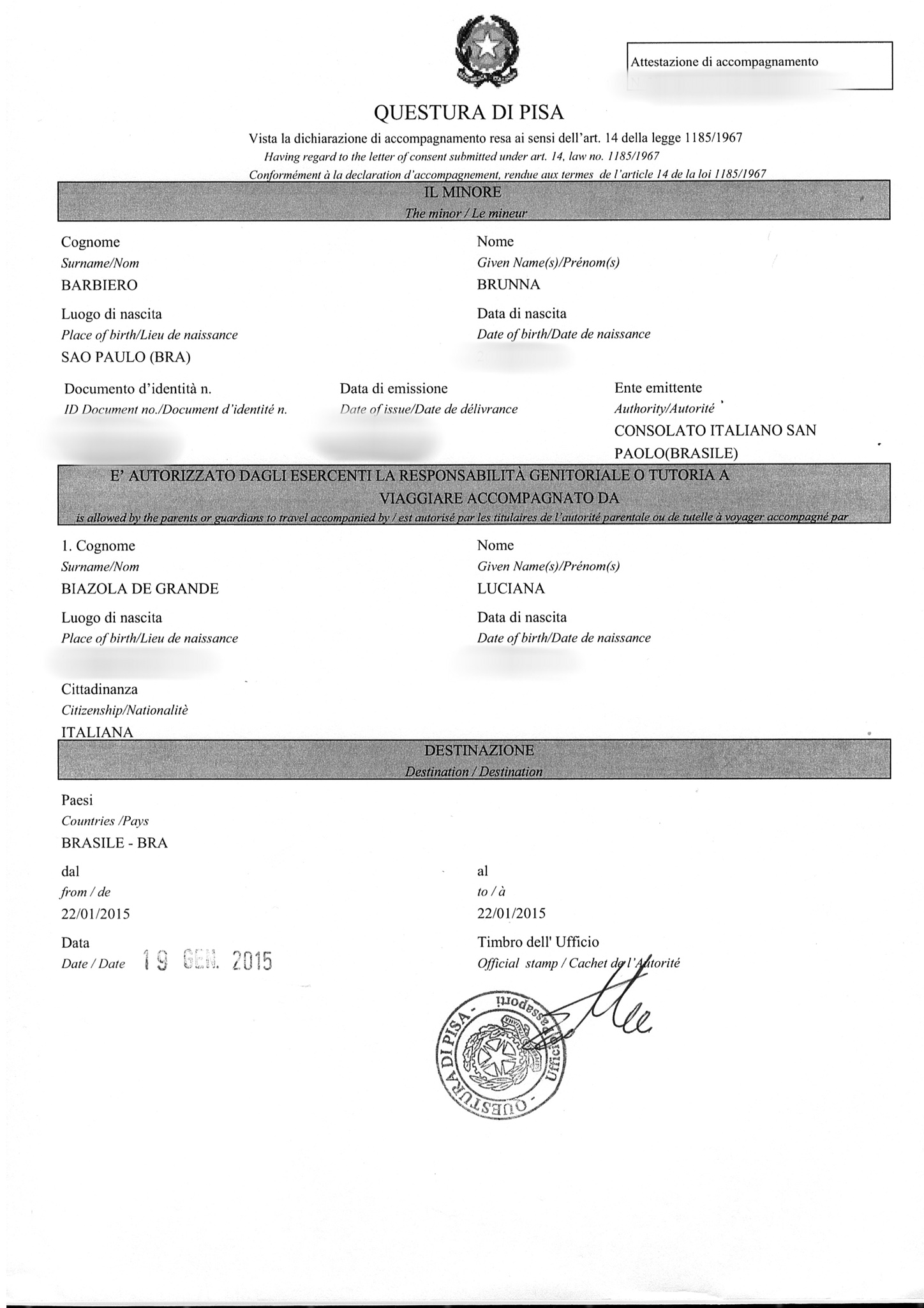 Documento De Autorização Para Menor Viajar Ao Exterior